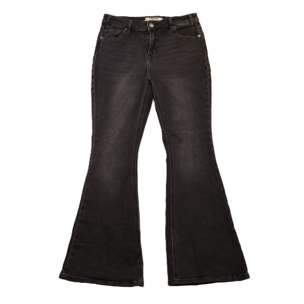 Rock & Roll Denim Women 31x32 Flare Jeans Black Star Patchwork RRWD6HR0H4